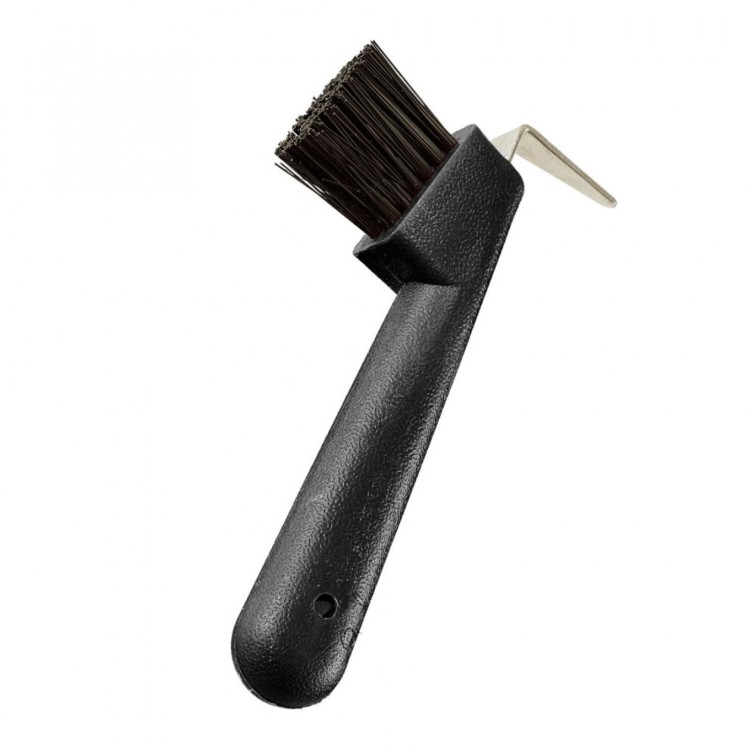 Bitz Hoof Pick Plastic Handle with Black Brush