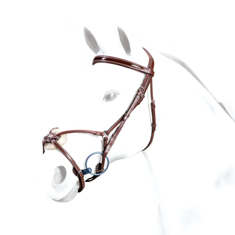 Equipe 'No Stress' Figure of 8 Bridle - Patent browband .