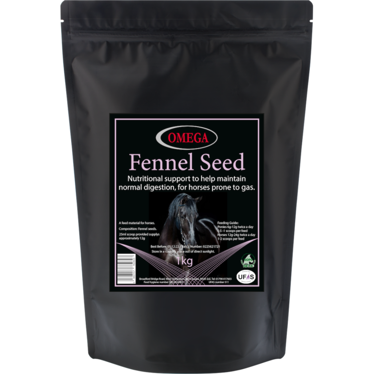 Omega Equine Fennel Seed - 1kg.
